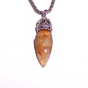 Multicolor Sapphire on Sterling Silver Bail with Free 24" Round Box Chain! P1B